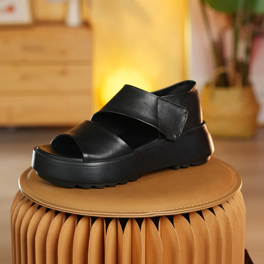 Romana™ - Sandalias ortopédicas en cuero y suela comfy