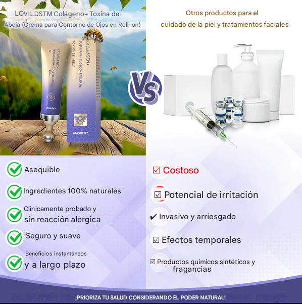PROMO 2X1🔥✨Crema de colágeno con rodillo de veneno de abeja / Collagen + antienvejecimiento + antiarrugas + antienvejecimiento🔥✨