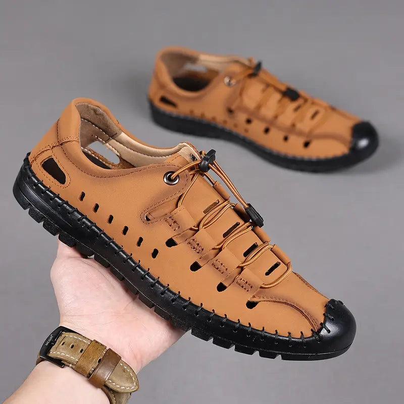 Sandalia tejida Hollow para hombre