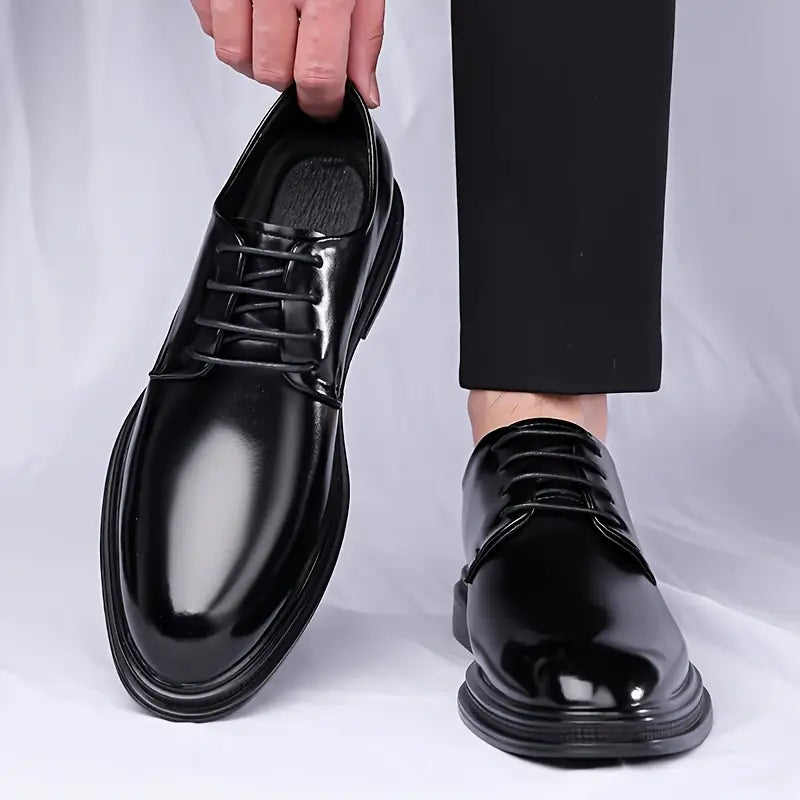 Imperium Black™ – Zapato de cuero ortopédico clásico