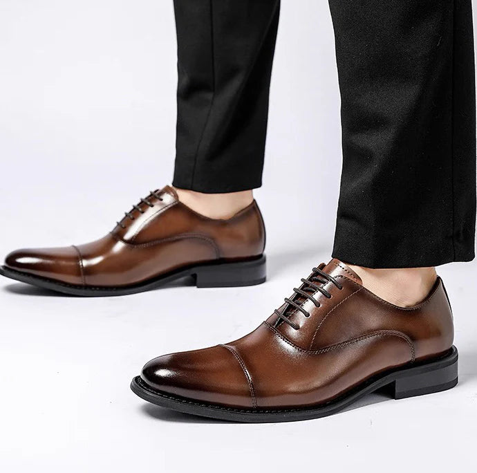 Oxford Lace - Zapatos Oxford de Cuero con Cordones