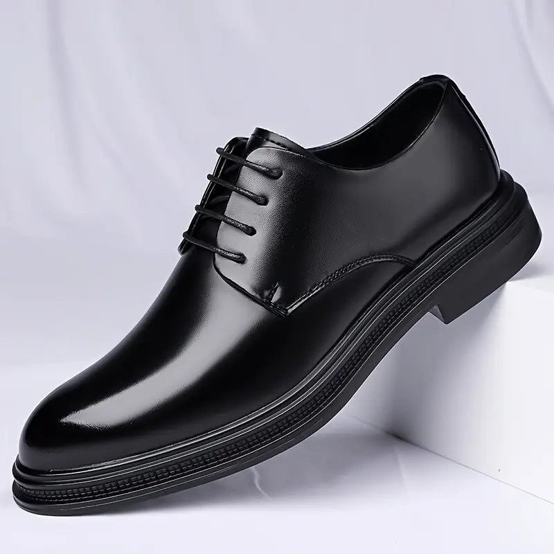 Imperium Black™ – Zapato de cuero ortopédico clásico