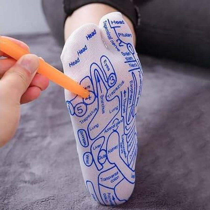 Calcetines para masaje, acupresión y reflexología (gratis herramienta de masaje)