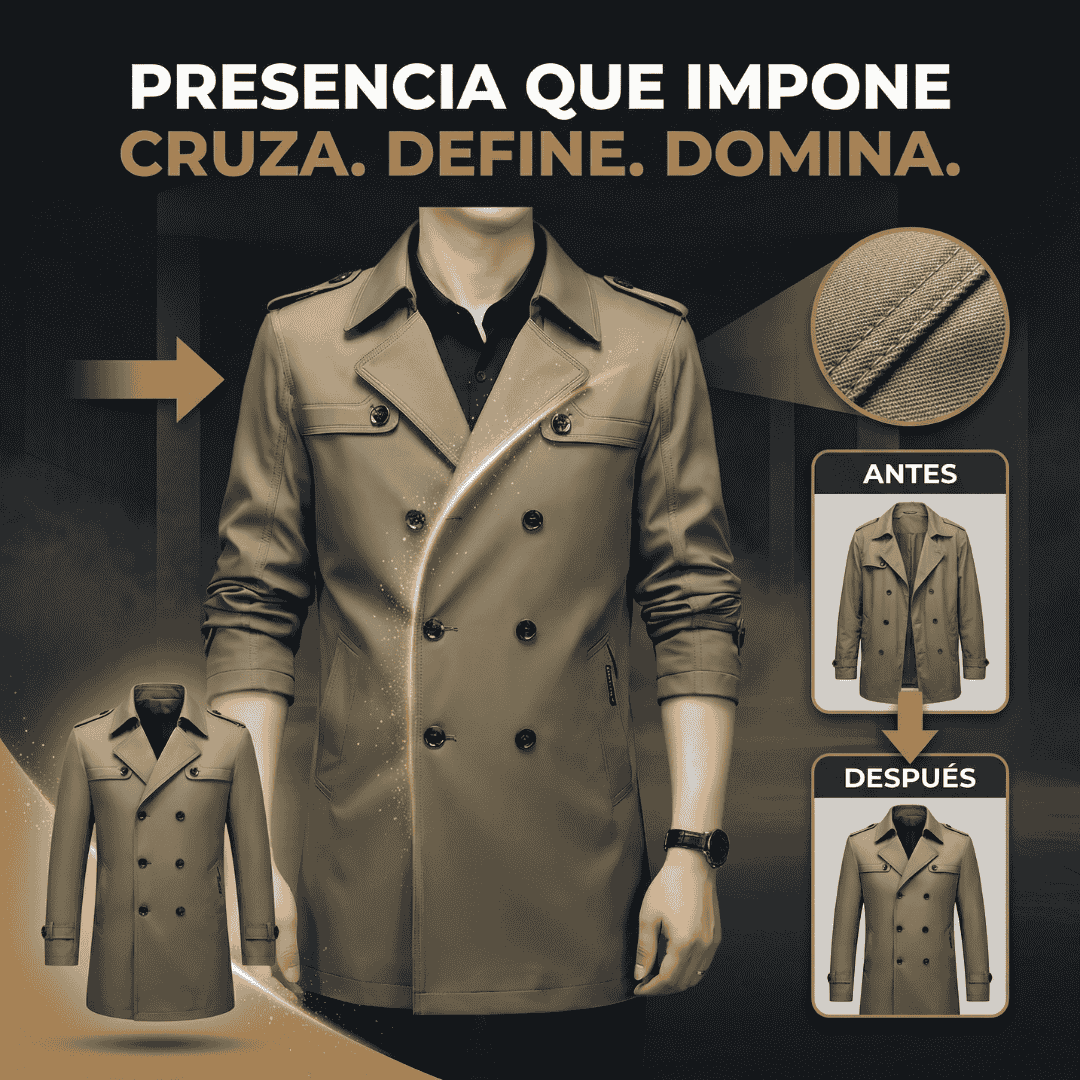 🧥Chaqueta Gabardina Cruzada🧥