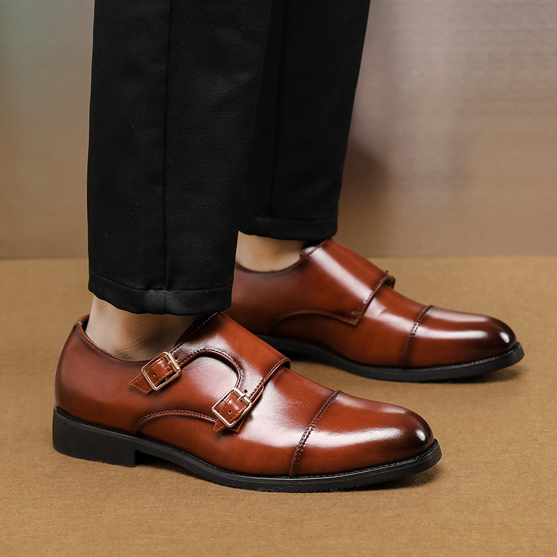 Imperium Monk™ – Zapato De Cuero Ortopédico Clásico De Doble Hebilla