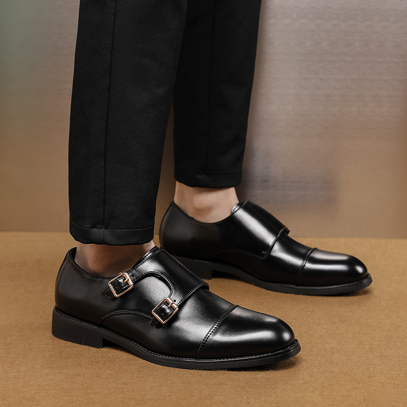 Imperium Monk™ – Zapato De Cuero Ortopédico Clásico De Doble Hebilla