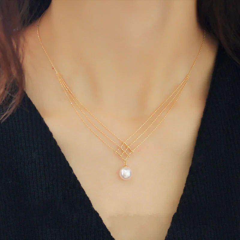 Icon - Collar de encaje con perla japonesa