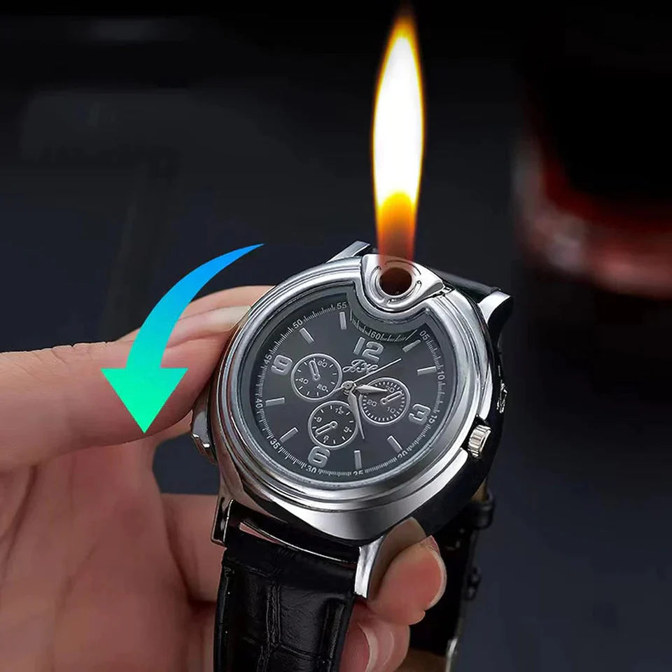 Timeflame® - Reloj con encendedor oculto, elegante y recargable