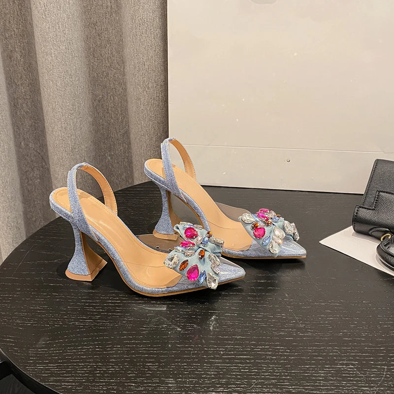 CrystalBloom ™ - Sandalias Premium De Tacón