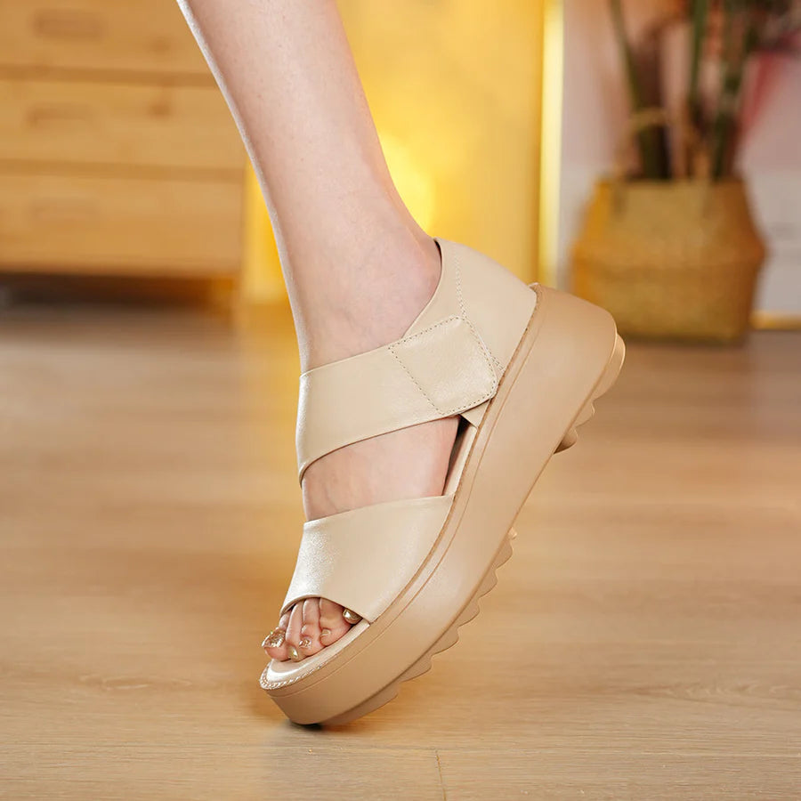 Romana™ - Sandalias ortopédicas en cuero y suela comfy