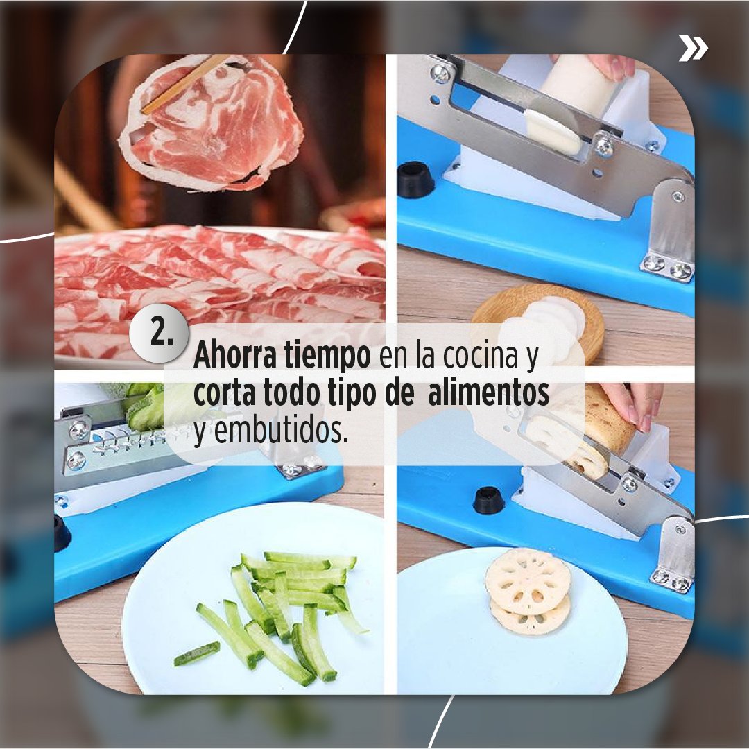 Rebanadora manual multifuncional – Especial para embutidos y alimentos