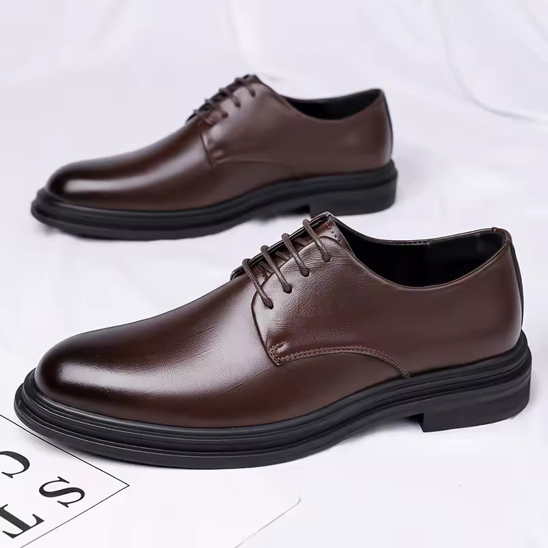Imperium Black™ – Zapato de cuero ortopédico clásico