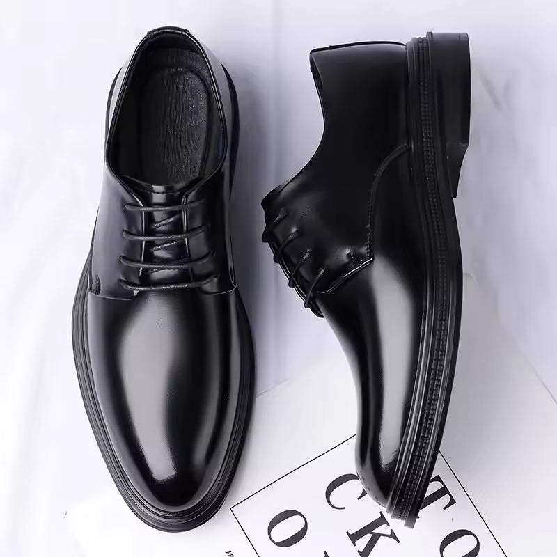 Imperium Black™ – Zapato de cuero ortopédico clásico