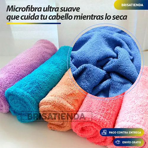 PAGA 1 LLEVA 2 Toallas De Microfibras Turbante Para El Cabello
