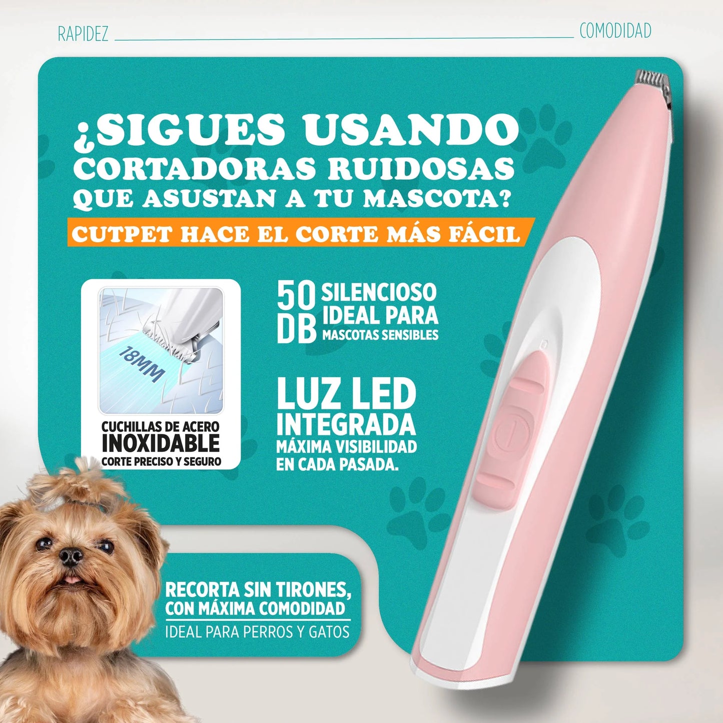 PetGlow Trimmer™ – Afeitadora ergonómica antipulgas y garrapatas