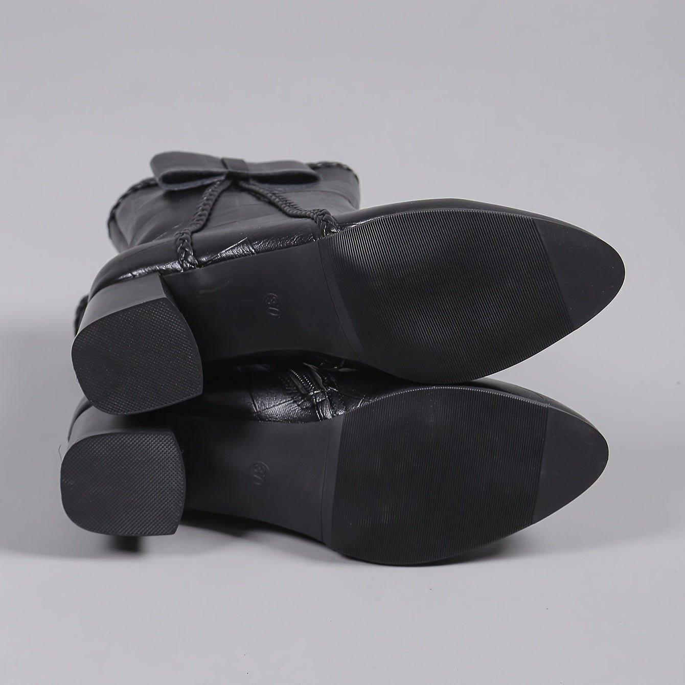 Terc - Botas de cuero y terciopelo ortopédicas para mujer