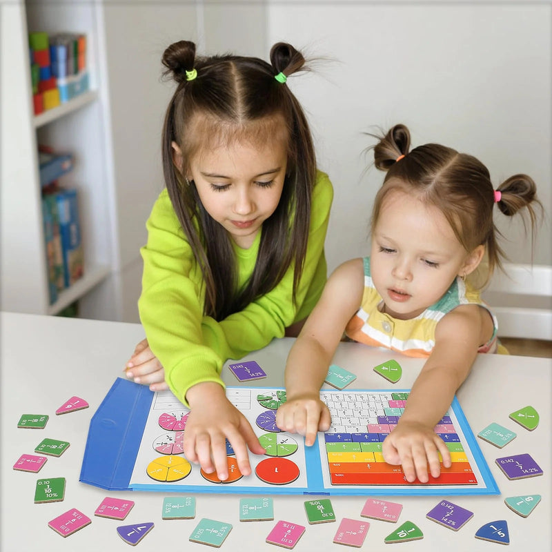 Rompecabezas🧩 de fracciones Montessori🎓 con imán