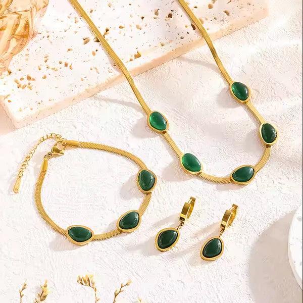 💚COLLAR + ARETES + PULSERA + EMPAQUE DE LUJO💚