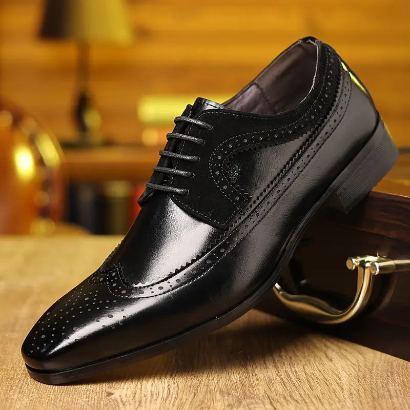 Zapatos Oxford Wingtip™ – Elegancia Atemporal para Hombres Exigentes