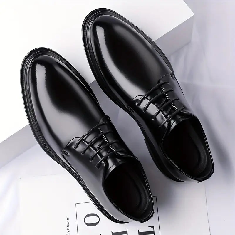 Imperium Black™ – Zapato de cuero ortopédico clásico