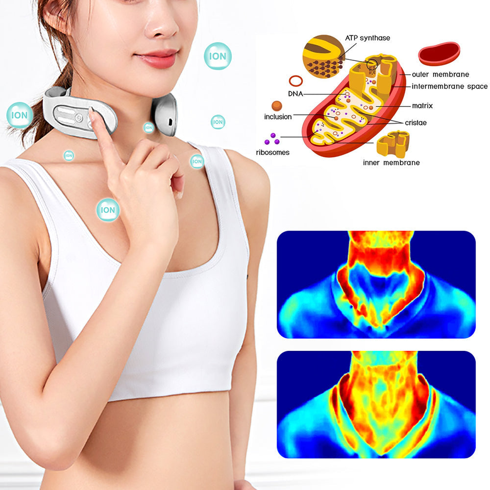 Masajeador linfático cervical de puntos de acupuntura cervical GFOUK™ EMS