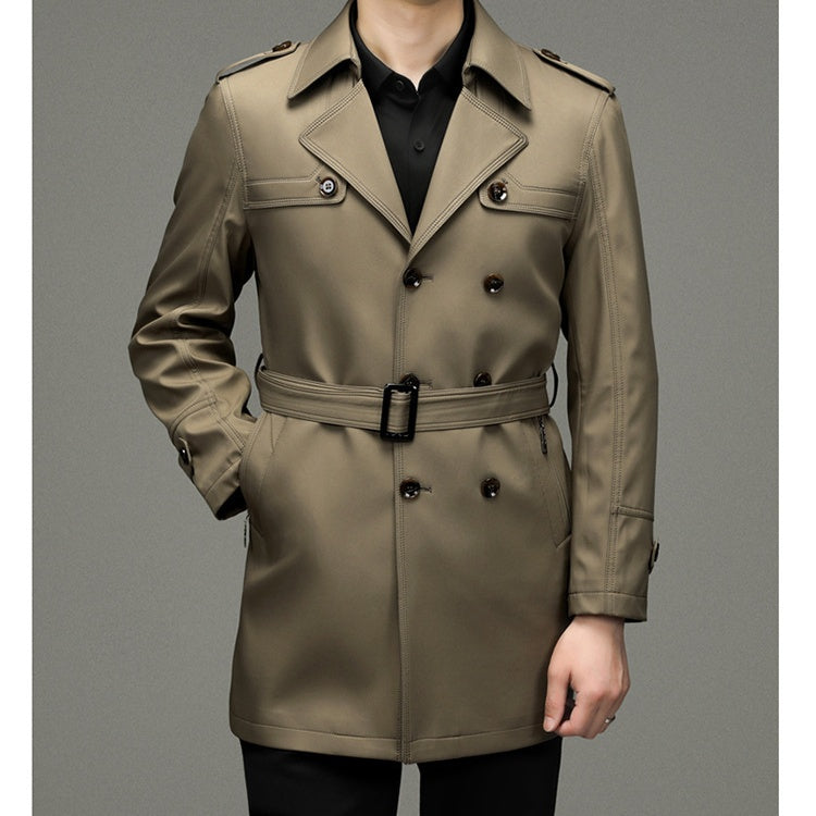 Chaqueta Gabardina Cruzada Para Hombre