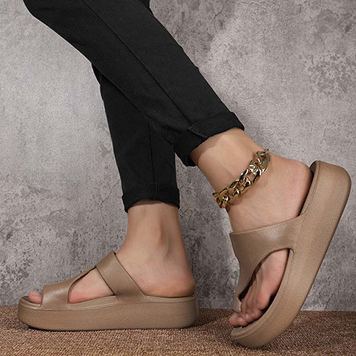 Sandalias De Plataforma Con Tira Para El Dedo Del Pie