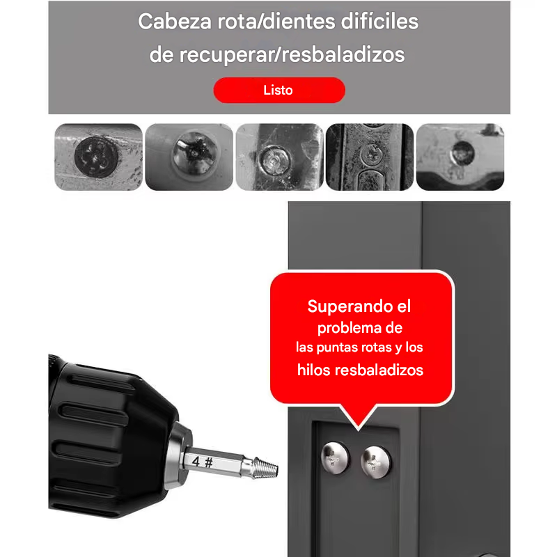 🔩 X-Grip™ - Extractor de Tornillos Dañados (Pack de 5)