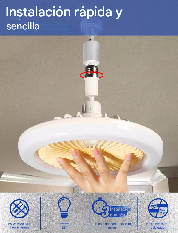 Lunabreeze - Ventilador de techo con luz LED regulable de 360°