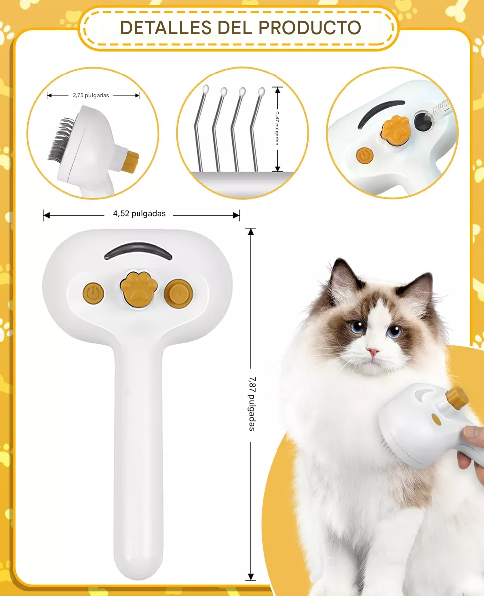 PetGlow™ - Cepillo De Vapor 3 En 1