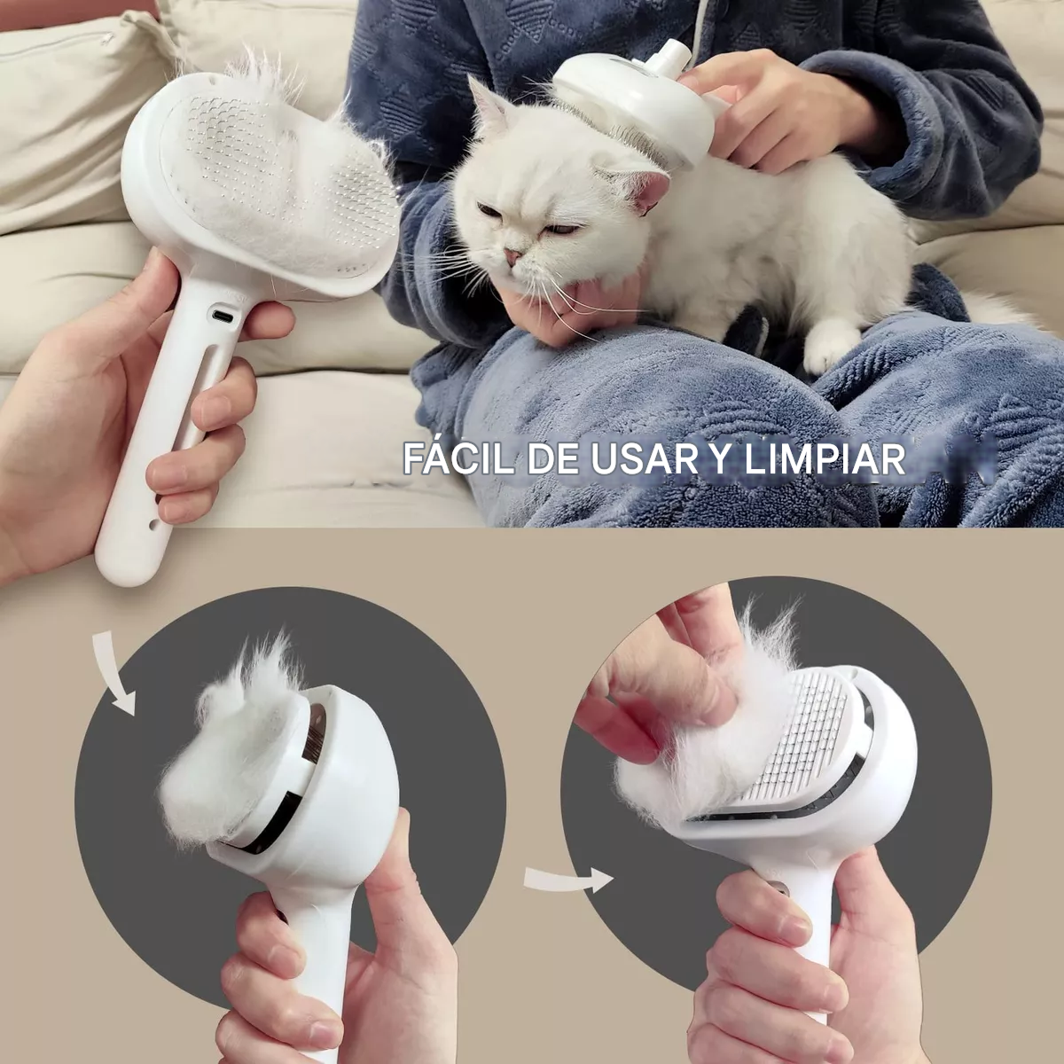 PetGlow™ - Cepillo De Vapor 3 En 1