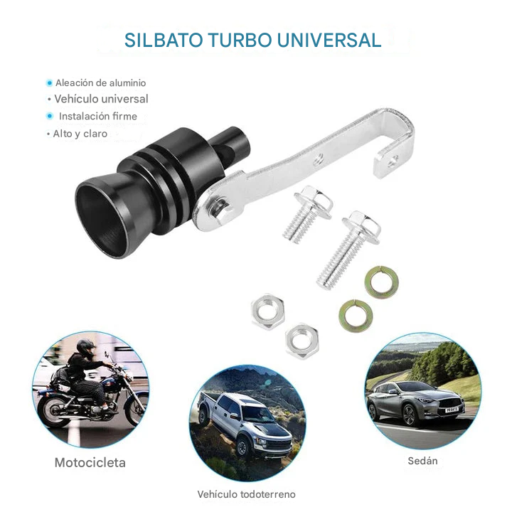 TurboRoar™- Tubo de escape de gran tamaño (automóviles y motocicletas)