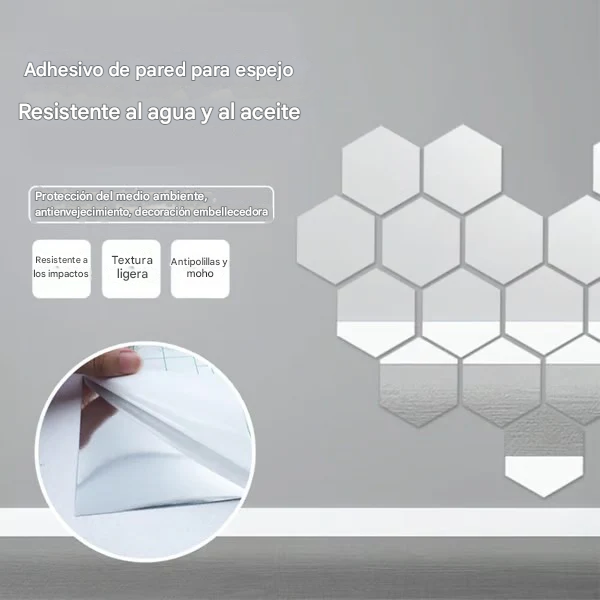 Láminas Adhesivas Irrompibles Para Espejos ( 60 x 30 Cm )