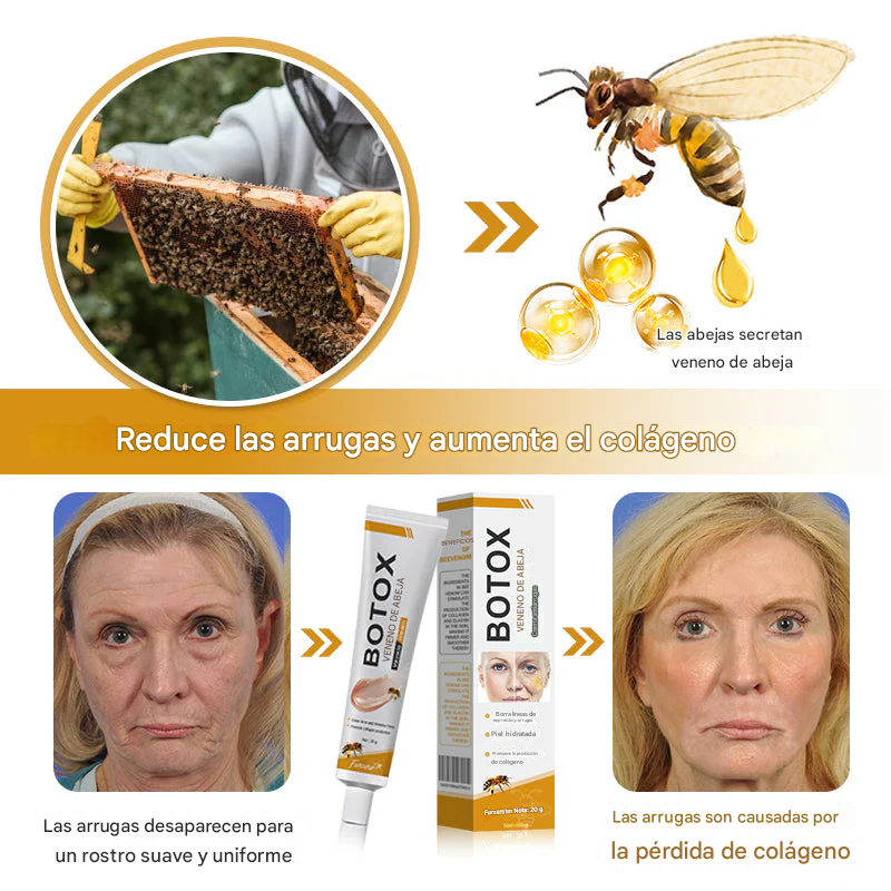 🔥PROMO 2x1 ✨Fuerzero™ Crema Eliminadora De Arrugas Con Veneno De Abeja Y Efecto Botox🔥