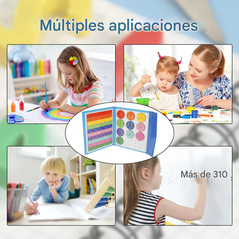 Rompecabezas🧩 de fracciones Montessori🎓 con imán