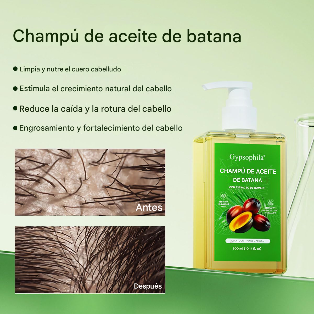 Shampoo De Aceite De Batana Para Crecimiento Del Cabello