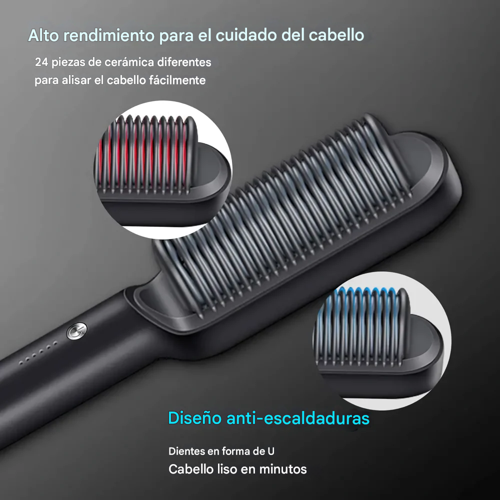 LisseLux™ - Cepillo Alisador Profesional