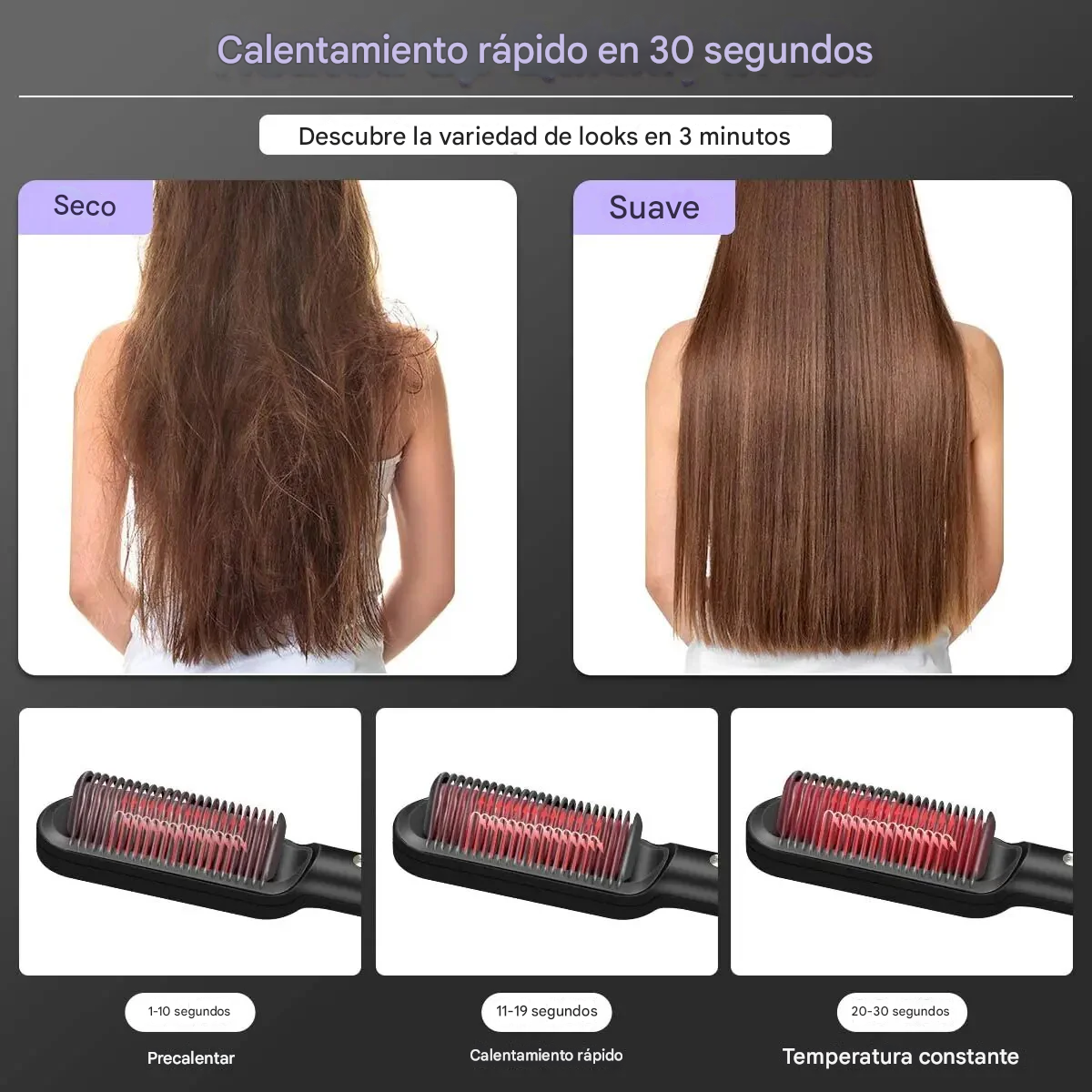 LisseLux™ - Cepillo Alisador Profesional