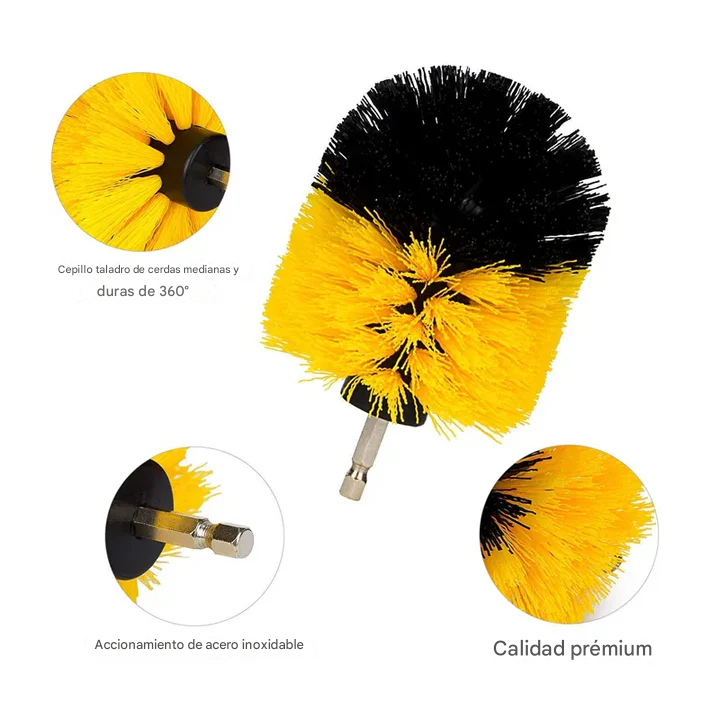 PowerScrub™ – Kit de Cepillos para Taladro (3 Piezas)