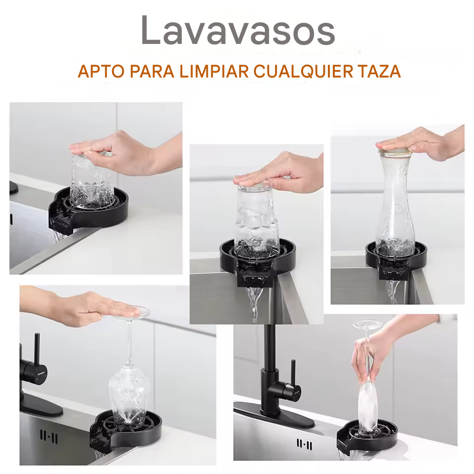 LAVADOR DE VASOS AUTOMÁTICO CON PRESIÓN DE AGUA