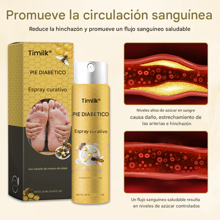 🔥PROMO 2X1 🎁 Timilk® Spray Curativo para Pie Diabético - Con Infusión de Veneno de Abeja