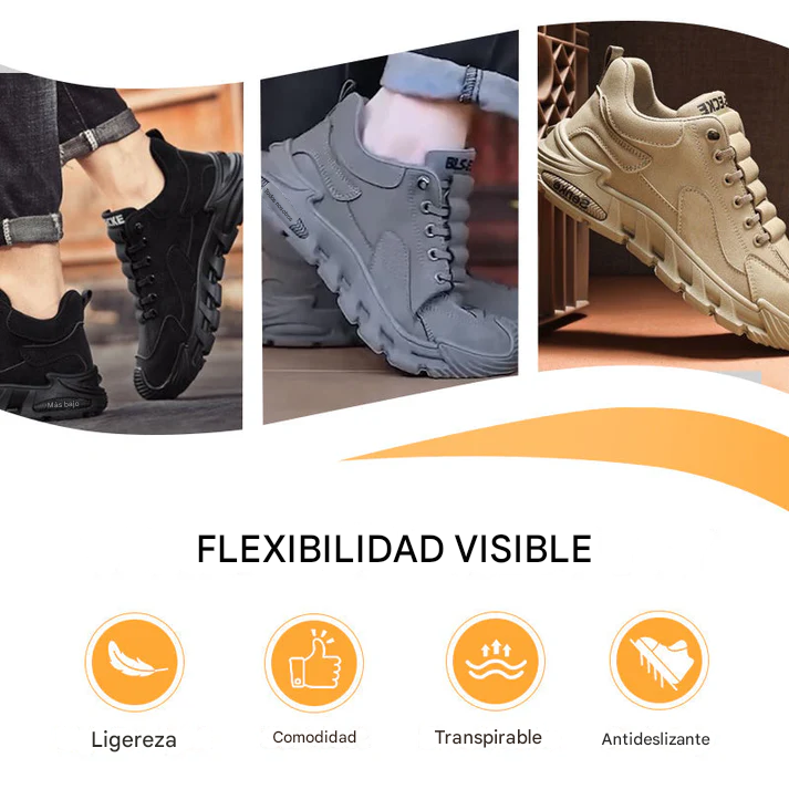 UrbanWalkers - Zapatillas Casual para Hombre con Suela Gruesa Antideslizante