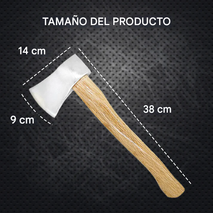 Hacha Duradera Con Mango De Madera ( 38 Cm )