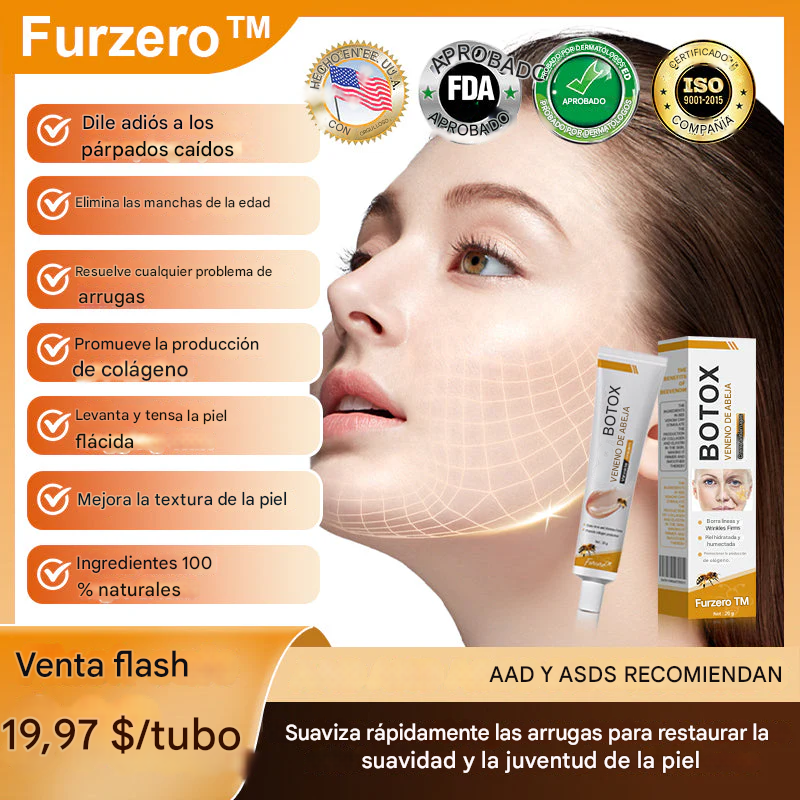 🔥PROMO 2x1 ✨Fuerzero™ Crema Eliminadora De Arrugas Con Veneno De Abeja Y Efecto Botox🔥