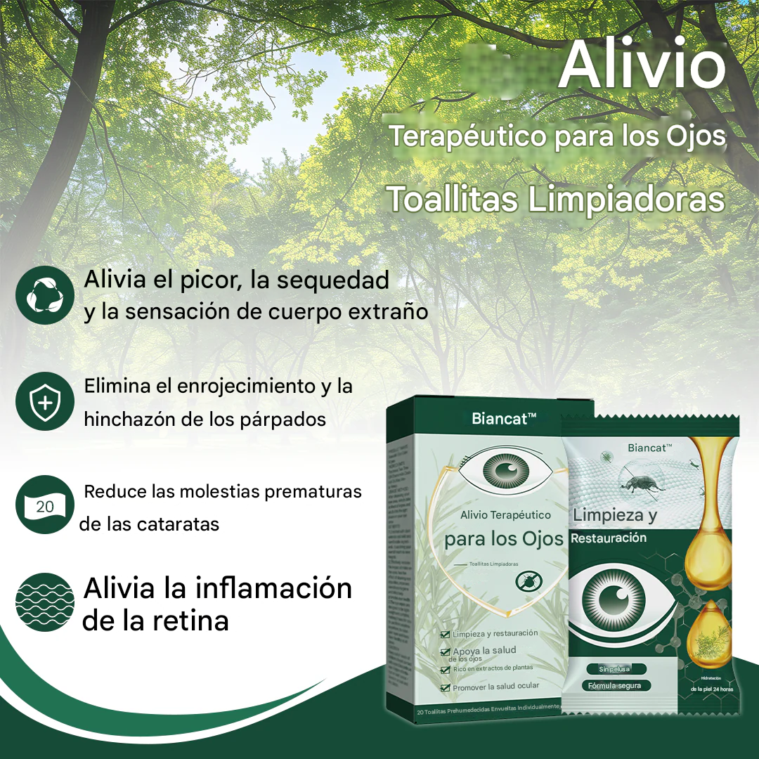Toallitas Limpiadoras Terapéuticas - Biancat™ EyeRelief