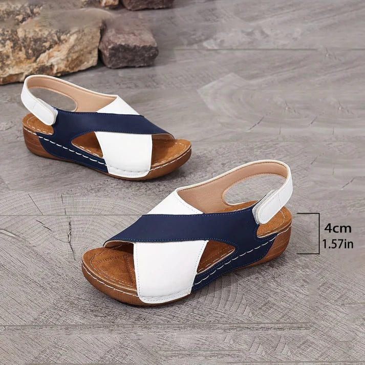 Sandalias Ortopédicas Súper Cómodas con Tacón Inclinado para Mujer