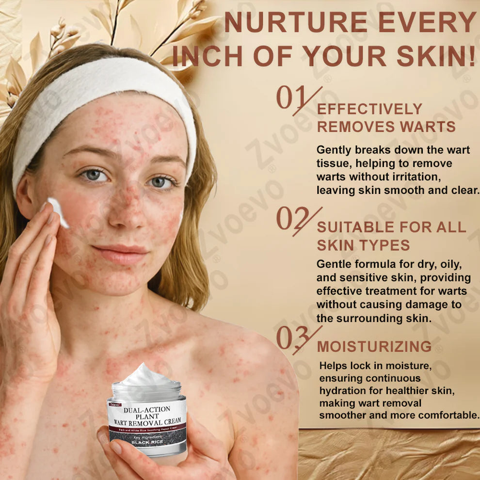 ✅ Crema con extracto de salvado de arroz Zvoevo® 👩‍⚕️ Certificada por TGA (Para eliminar verrugas y crecimientos de la piel, eliminar la hiperplasia de la piel y la acumulación de queratina, tratar el cáncer de piel)