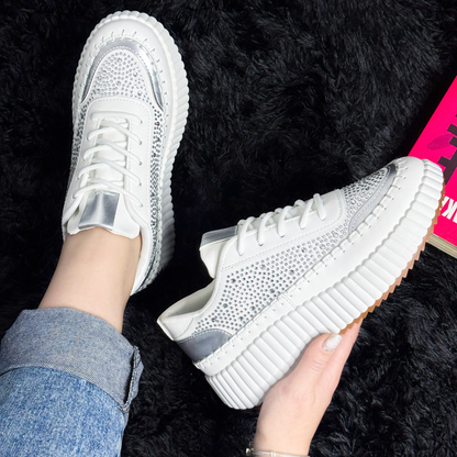 ✨ Brillex™– Tenis ortopédicos de plataforma con strass para mujer
