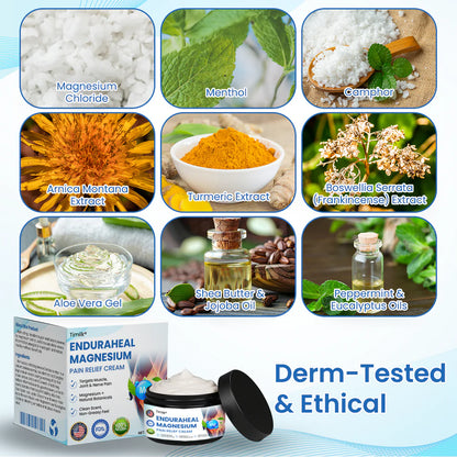 EnduraHeal - Crema Analgésica con Magnesio (trata la artritis, la neuropatía, el reumatismo, las lesiones deportivas y más)