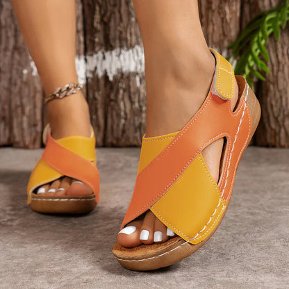 Sandalias Ortopédicas Súper Cómodas con Tacón Inclinado para Mujer